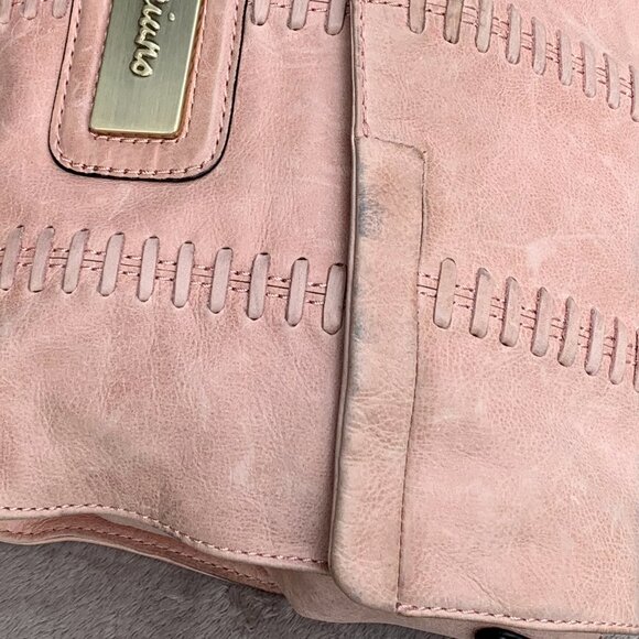 Marciano Angelique Genuine Leather Fringe Cross Body Messenger Bag - Picture 14 of 15